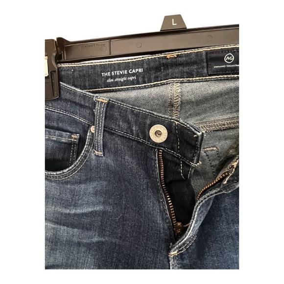 Ag Adriano Goldschmied Dark Blue Denim Stevie capri - Picture 3 of 4